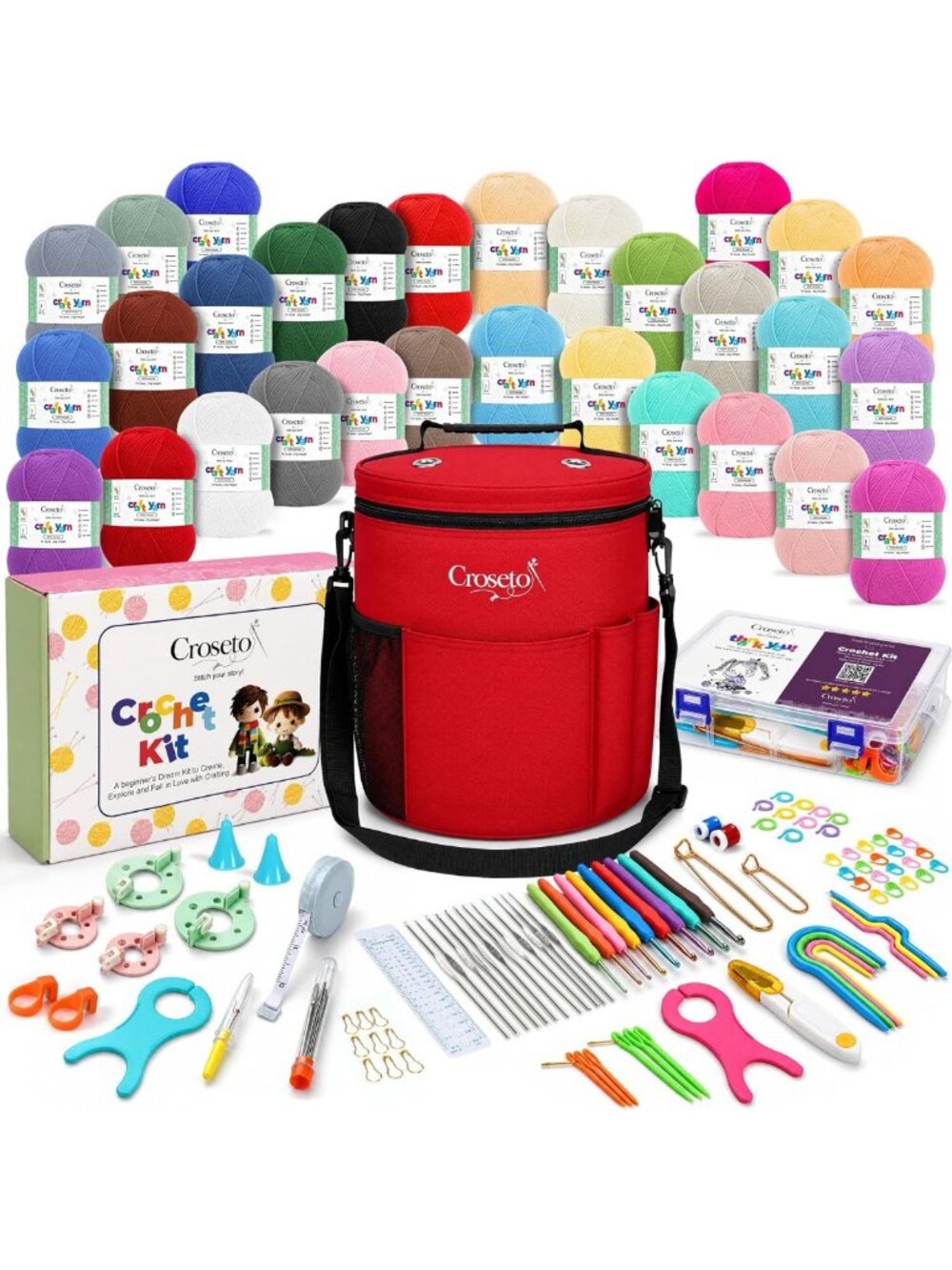 Beginner Crochet Kit for Kids & Adults - Complete Set to Start Crafting Now!